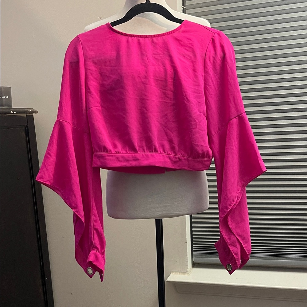 essue Pink and Coral Two-Tone Top